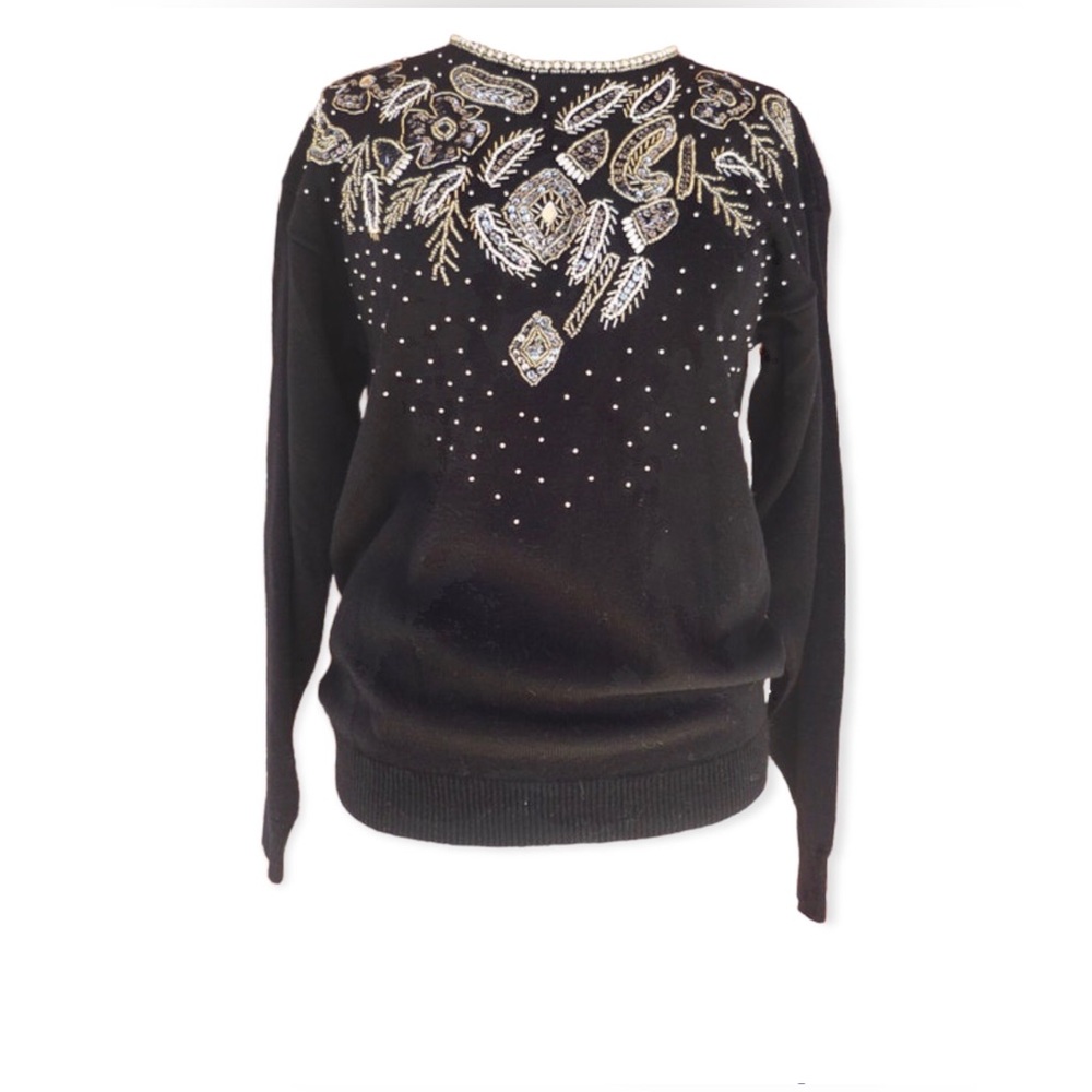 Regency Collection for Joyce black sweater with sequins